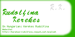 rudolfina kerekes business card
